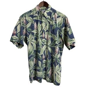 Reyn Spooner Hawaiian Traditionals tailored shirt men's large tropical aloha AOP